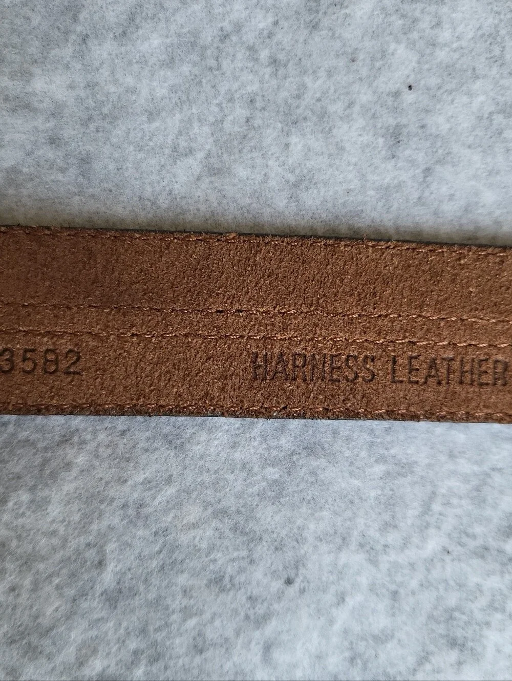 Dress Belt Mens 42/105 Brown Harness Leather Brass Buckle Work Business Casual